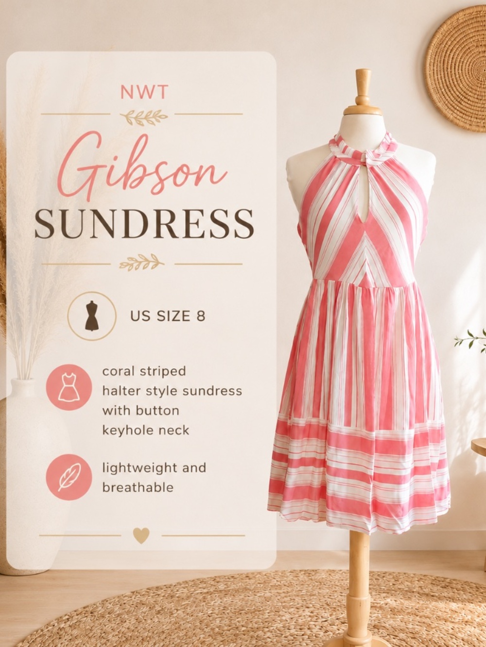NWT Gibson Mini Dress Size 8